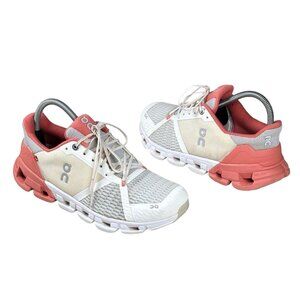 On Running Women's Pink and White Running Shoes